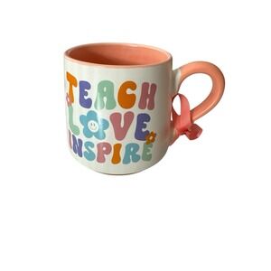 New‎ Sunday Morning Cup Mug Teach Love Inspire Ceramics Gift Teacher